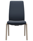 Paloma Leather Oxford Blue and Whitewash Base | Stressless Laurel High Back D100 Dining Chair | Valley Ridge Furniture