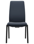 Paloma Leather Oxford Blue and Black Base | Stressless Laurel High Back D100 Dining Chair | Valley Ridge Furniture