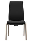 Paloma Leather Black and Whitewash Base | Stressless Laurel High Back D100 Dining Chair | Valley Ridge Furniture