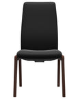Paloma Leather Black and Walnut Base | Stressless Laurel High Back D100 Dining Chair | Valley Ridge Furniture