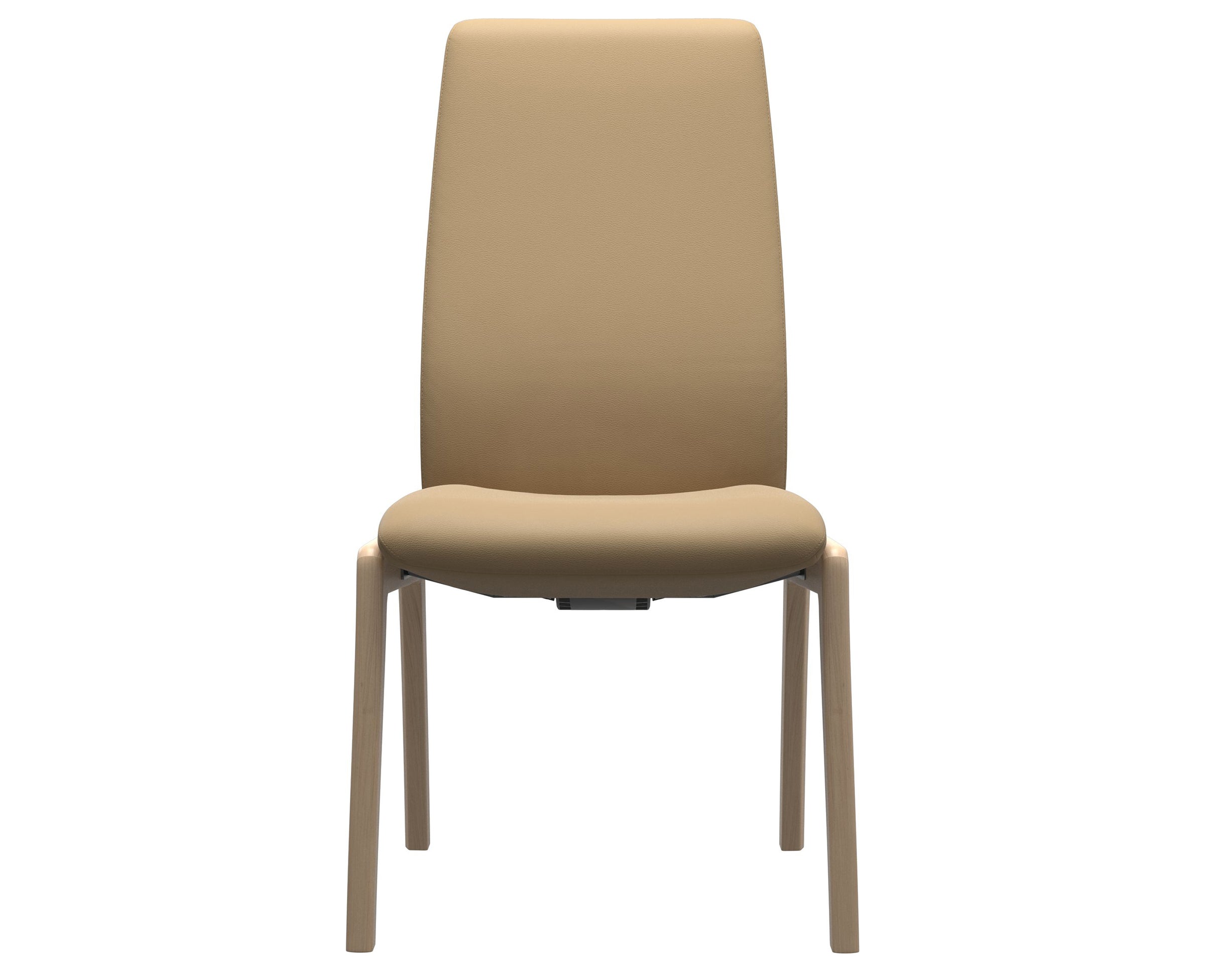 Paloma Leather Sand and Natural Base | Stressless Laurel High Back D100 Dining Chair | Valley Ridge Furniture