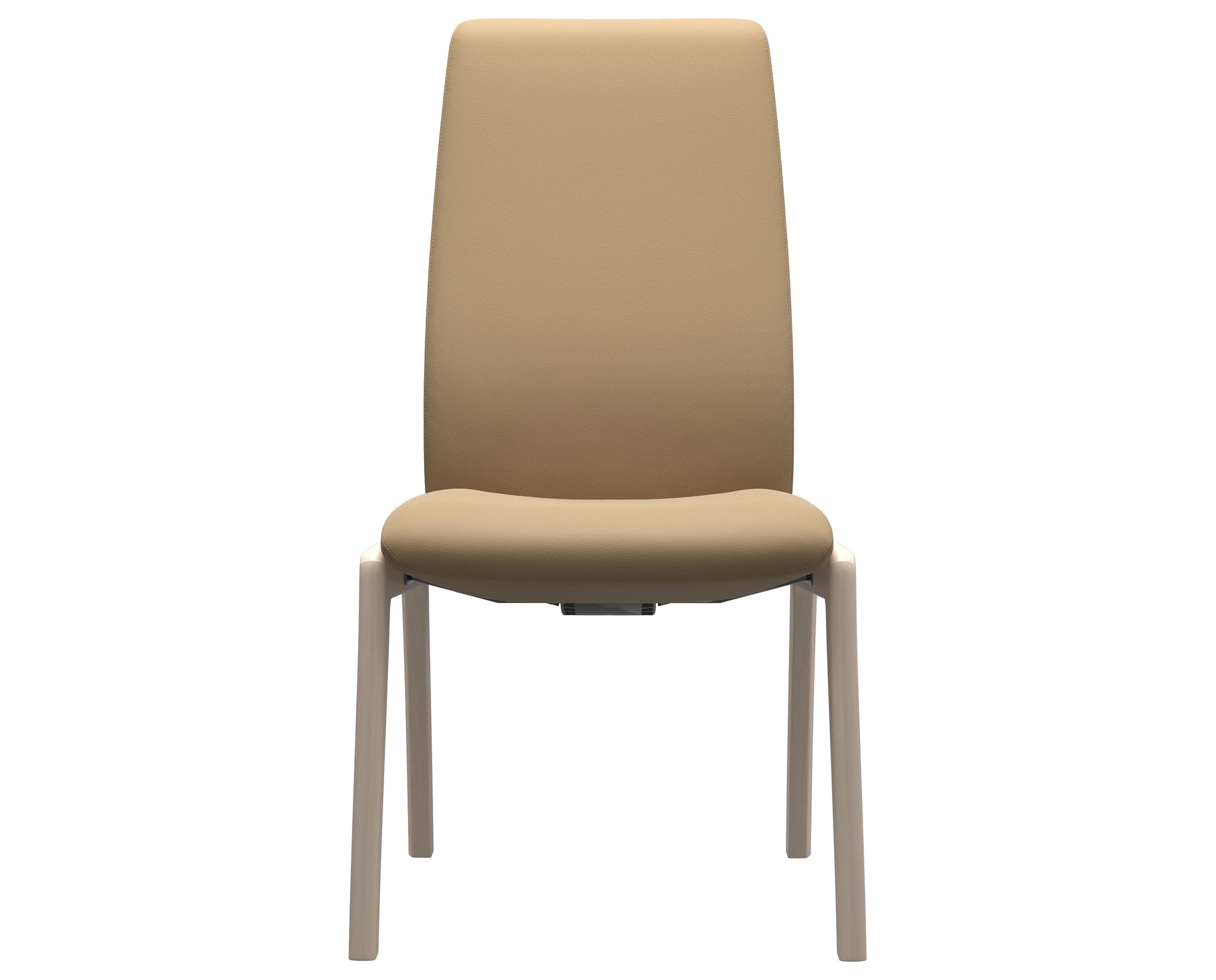 Paloma Leather Sand and Whitewash Base | Stressless Laurel High Back D100 Dining Chair | Valley Ridge Furniture