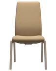 Paloma Leather Sand and Whitewash Base | Stressless Laurel High Back D100 Dining Chair | Valley Ridge Furniture