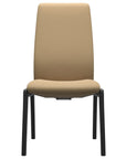 Paloma Leather Sand and Black Base | Stressless Laurel High Back D100 Dining Chair | Valley Ridge Furniture