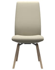 Paloma Leather Light Grey and Natural Base | Stressless Laurel High Back D200 Dining Chair | Valley Ridge Furniture