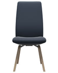 Paloma Leather Oxford Blue and Natural Base | Stressless Laurel High Back D200 Dining Chair | Valley Ridge Furniture