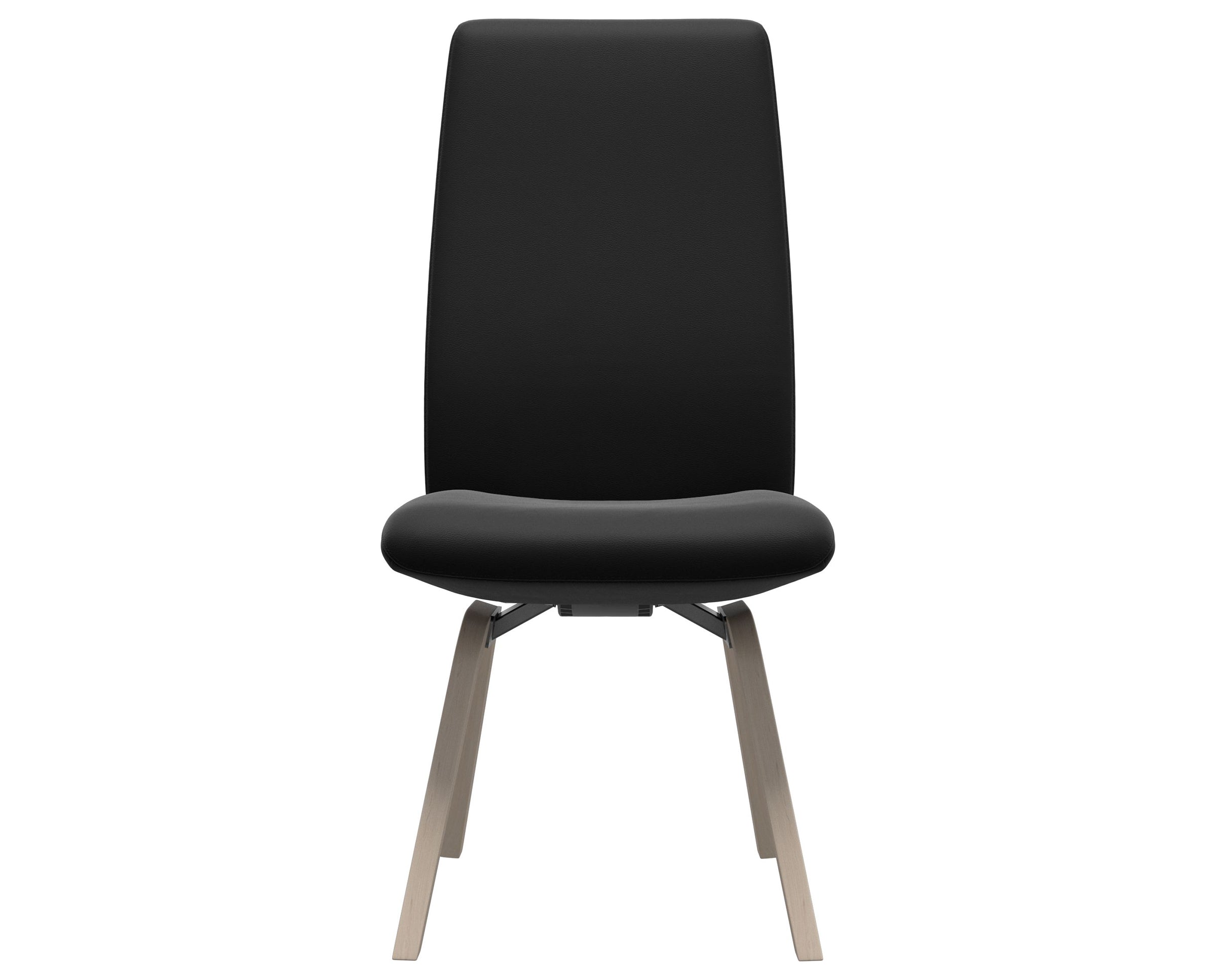 Paloma Leather Black and Whitewash Base | Stressless Laurel High Back D200 Dining Chair | Valley Ridge Furniture
