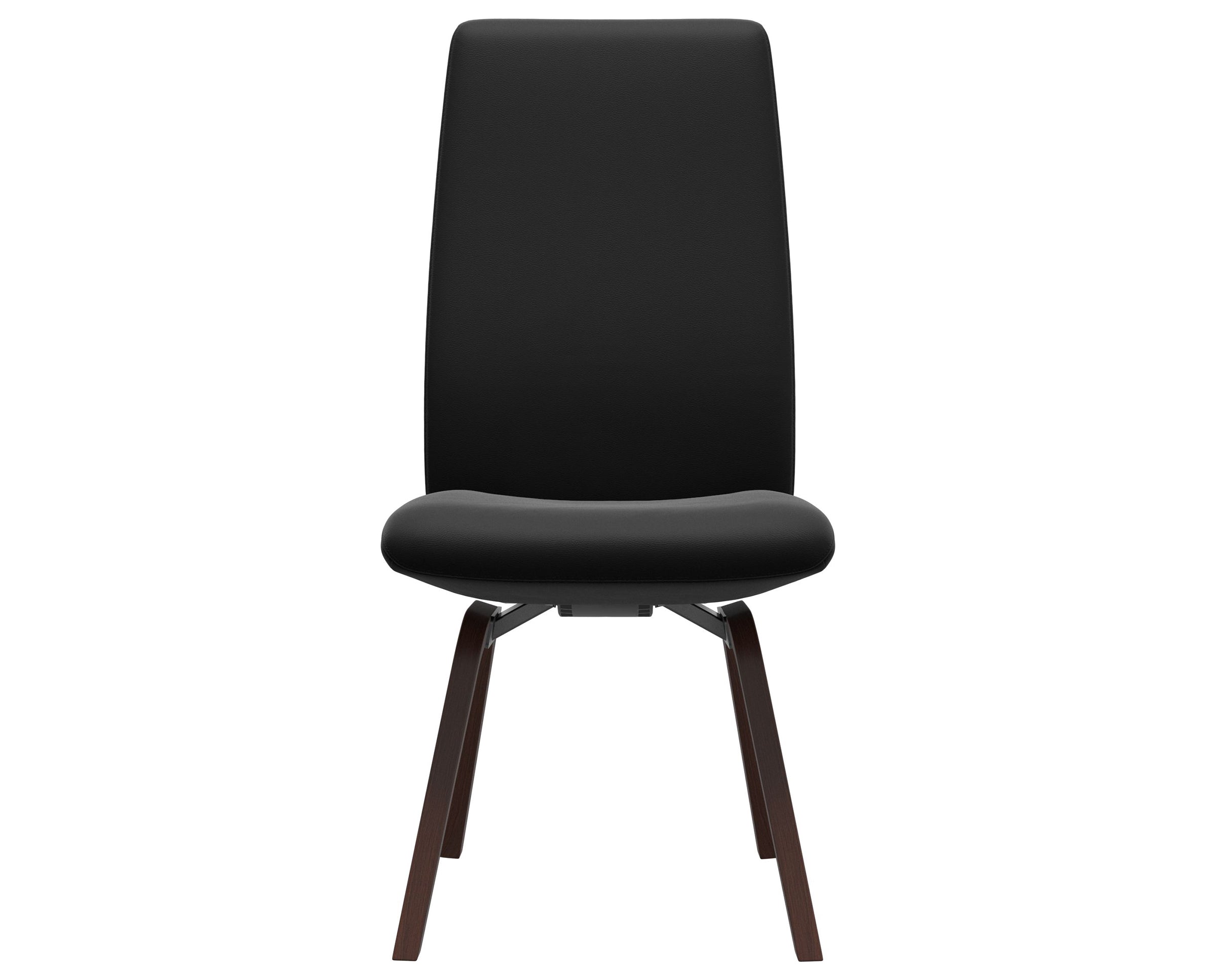Paloma Leather Black and Walnut Base | Stressless Laurel High Back D200 Dining Chair | Valley Ridge Furniture