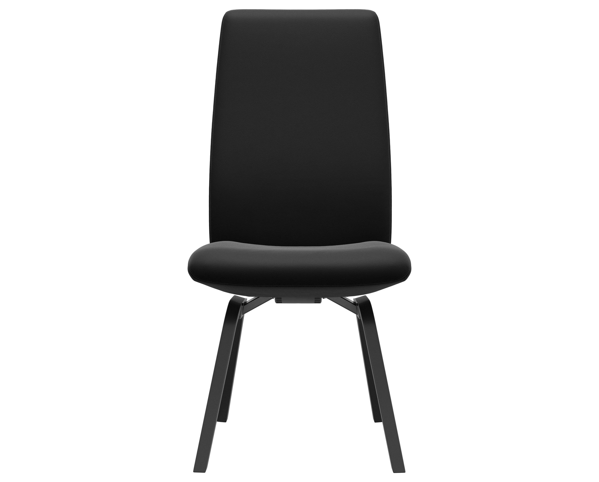 Paloma Leather Black and Black Base | Stressless Laurel High Back D200 Dining Chair | Valley Ridge Furniture