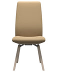 Paloma Leather Sand and Whitewash Base | Stressless Laurel High Back D200 Dining Chair | Valley Ridge Furniture