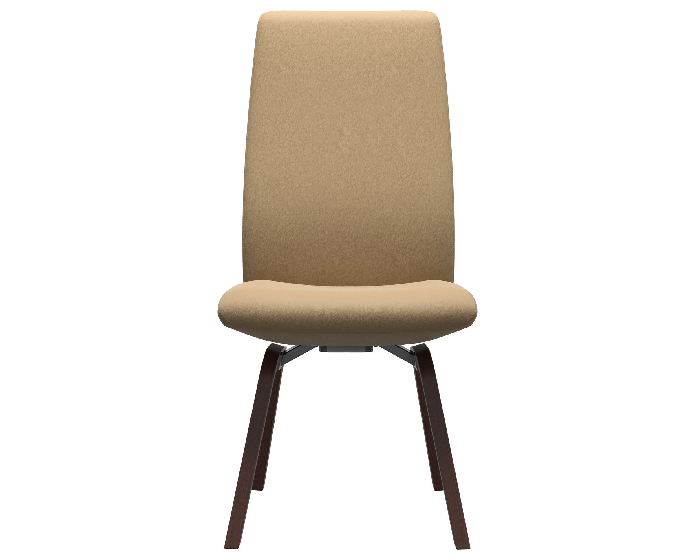 Paloma Leather Sand and Walnut Base | Stressless Laurel High Back D200 Dining Chair | Valley Ridge Furniture