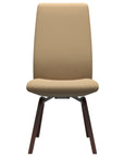 Paloma Leather Sand and Walnut Base | Stressless Laurel High Back D200 Dining Chair | Valley Ridge Furniture