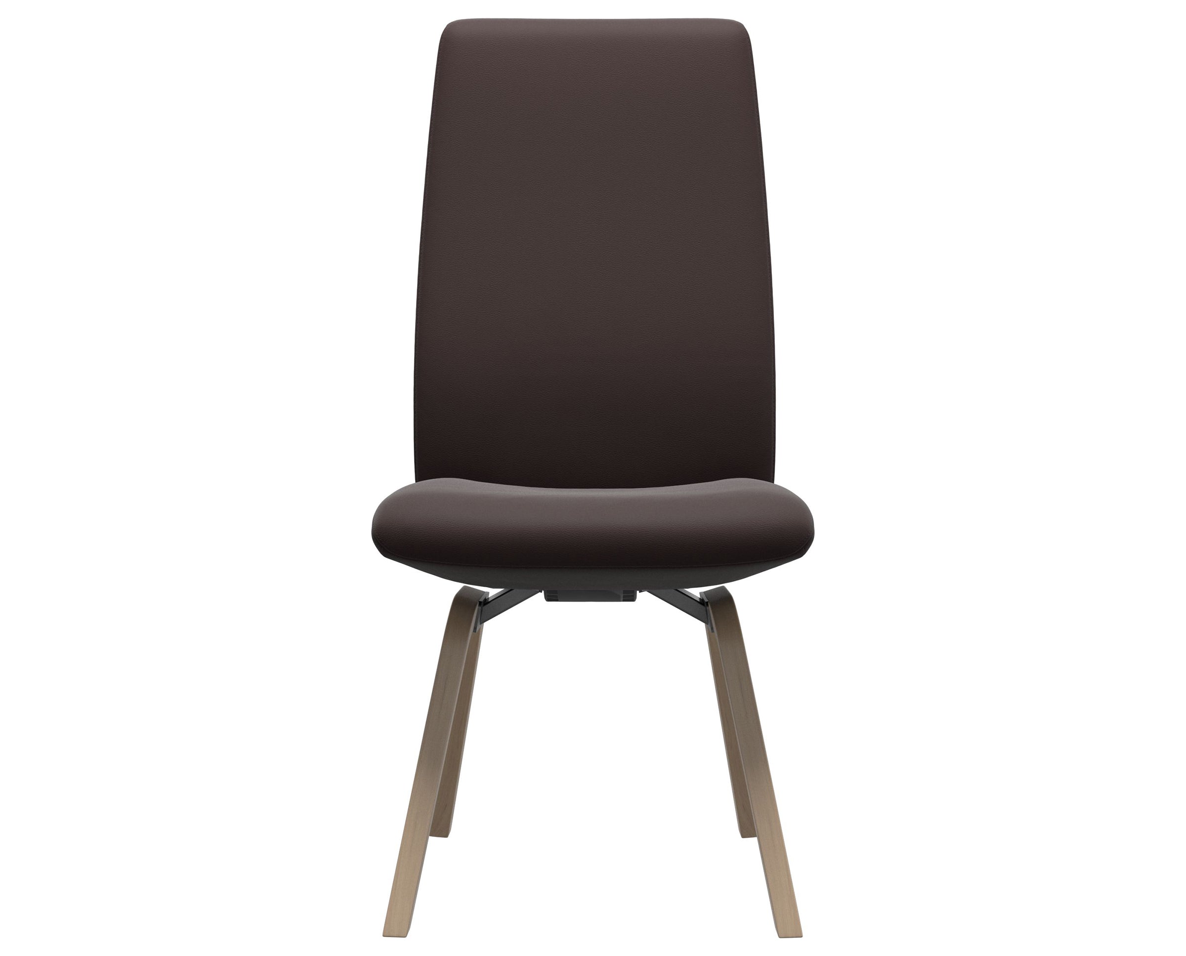 Paloma Leather Chocolate and Natural Base | Stressless Laurel High Back D200 Dining Chair | Valley Ridge Furniture