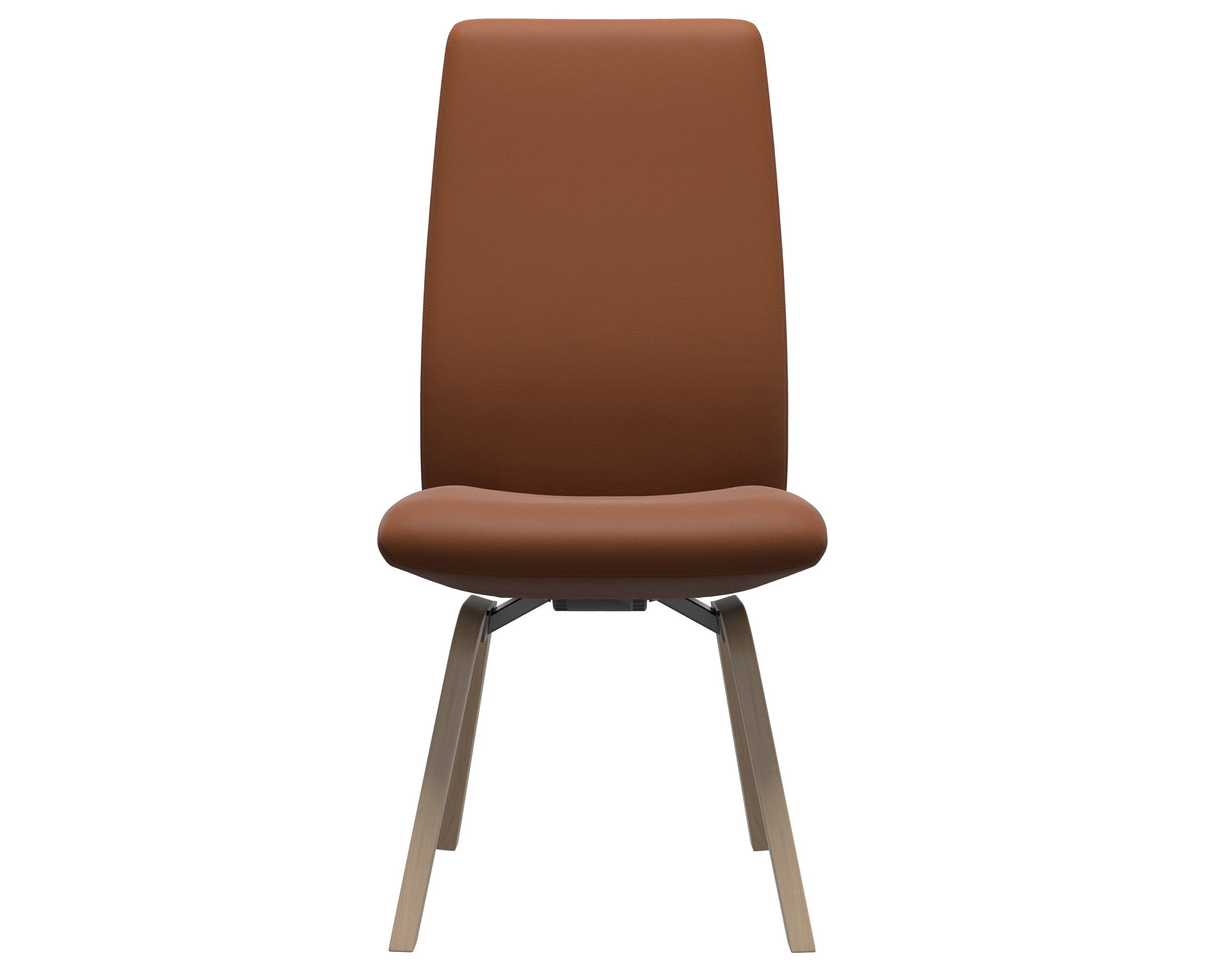 Paloma Leather New Cognac and Natural Base | Stressless Laurel High Back D200 Dining Chair | Valley Ridge Furniture