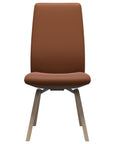 Paloma Leather New Cognac and Natural Base | Stressless Laurel High Back D200 Dining Chair | Valley Ridge Furniture