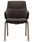 Paloma Leather Chocolate and Natural Base | Stressless Mint Low Back D100 Dining Chair w/Arms | Valley Ridge Furniture