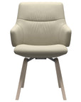 Paloma Leather Light Grey and Whitewash Base | Stressless Mint Low Back D200 Dining Chair w/Arms | Valley Ridge Furniture