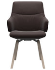 Paloma Leather Chocolate and Whitewash Base | Stressless Mint Low Back D200 Dining Chair w/Arms | Valley Ridge Furniture