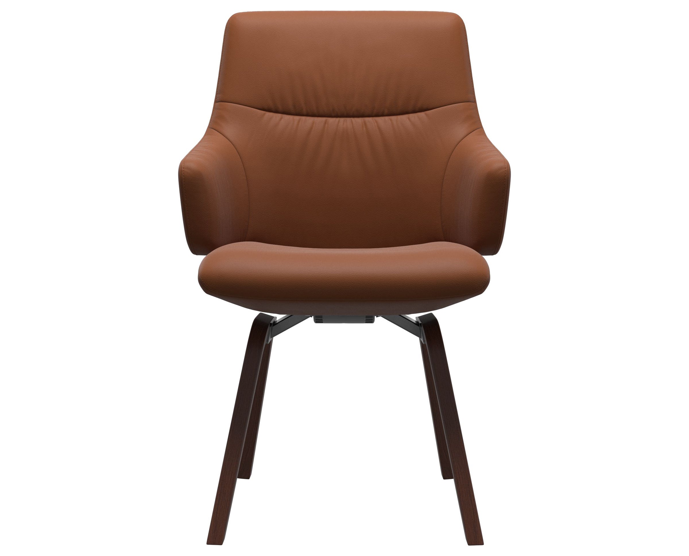 Paloma Leather New Cognac and Walnut Base | Stressless Mint Low Back D200 Dining Chair w/Arms | Valley Ridge Furniture