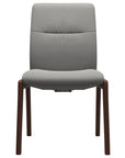 Paloma Leather Silver Grey and Walnut Base | Stressless Mint Low Back D100 Dining Chair | Valley Ridge Furniture