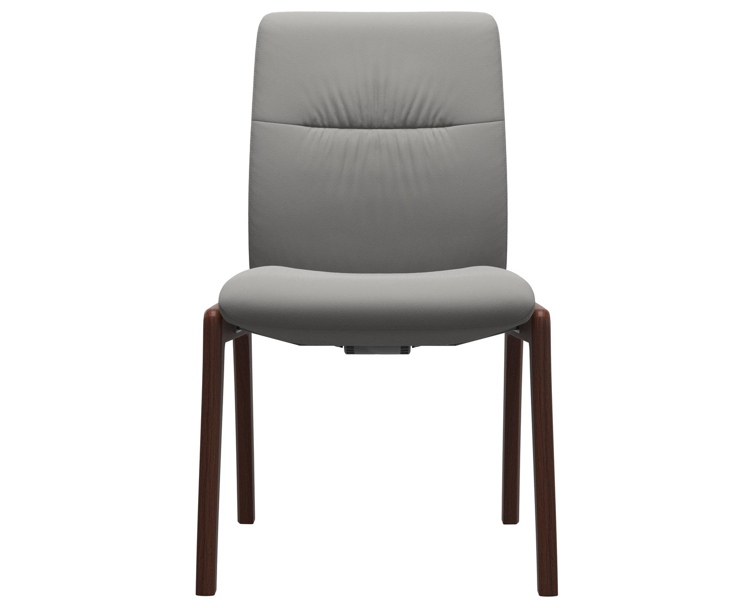 Paloma Leather Silver Grey & Walnut Base | Stressless Mint Low Back D100 Dining Chair | Valley Ridge Furniture