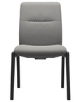 Paloma Leather Silver Grey and Black Base | Stressless Mint Low Back D100 Dining Chair | Valley Ridge Furniture