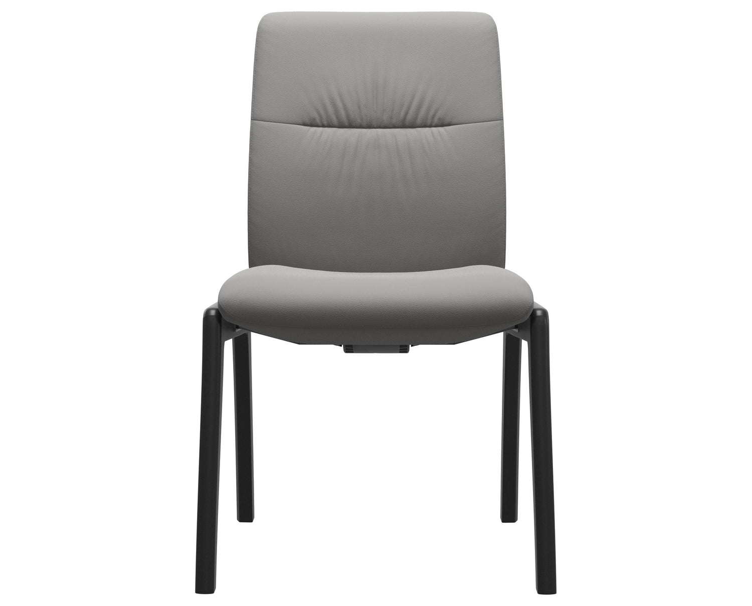 Paloma Leather Silver Grey & Black Base | Stressless Mint Low Back D100 Dining Chair | Valley Ridge Furniture