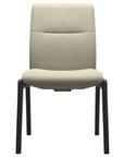 Paloma Leather Light Grey and Black Base | Stressless Mint Low Back D100 Dining Chair | Valley Ridge Furniture