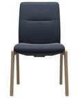 Paloma Leather Oxford Blue and Natural Base | Stressless Mint Low Back D100 Dining Chair | Valley Ridge Furniture