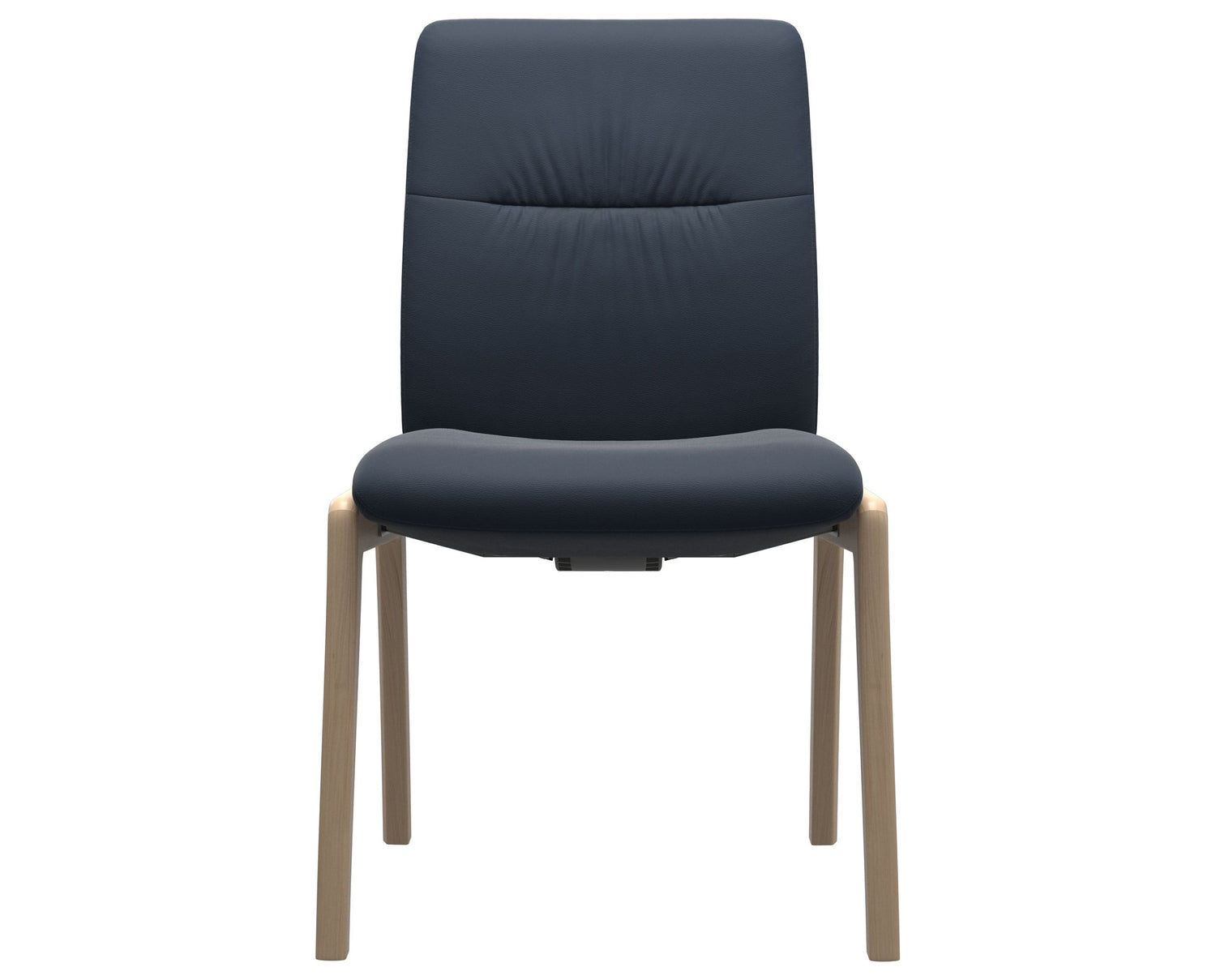Paloma Leather Oxford Blue & Natural Base | Stressless Mint Low Back D100 Dining Chair | Valley Ridge Furniture