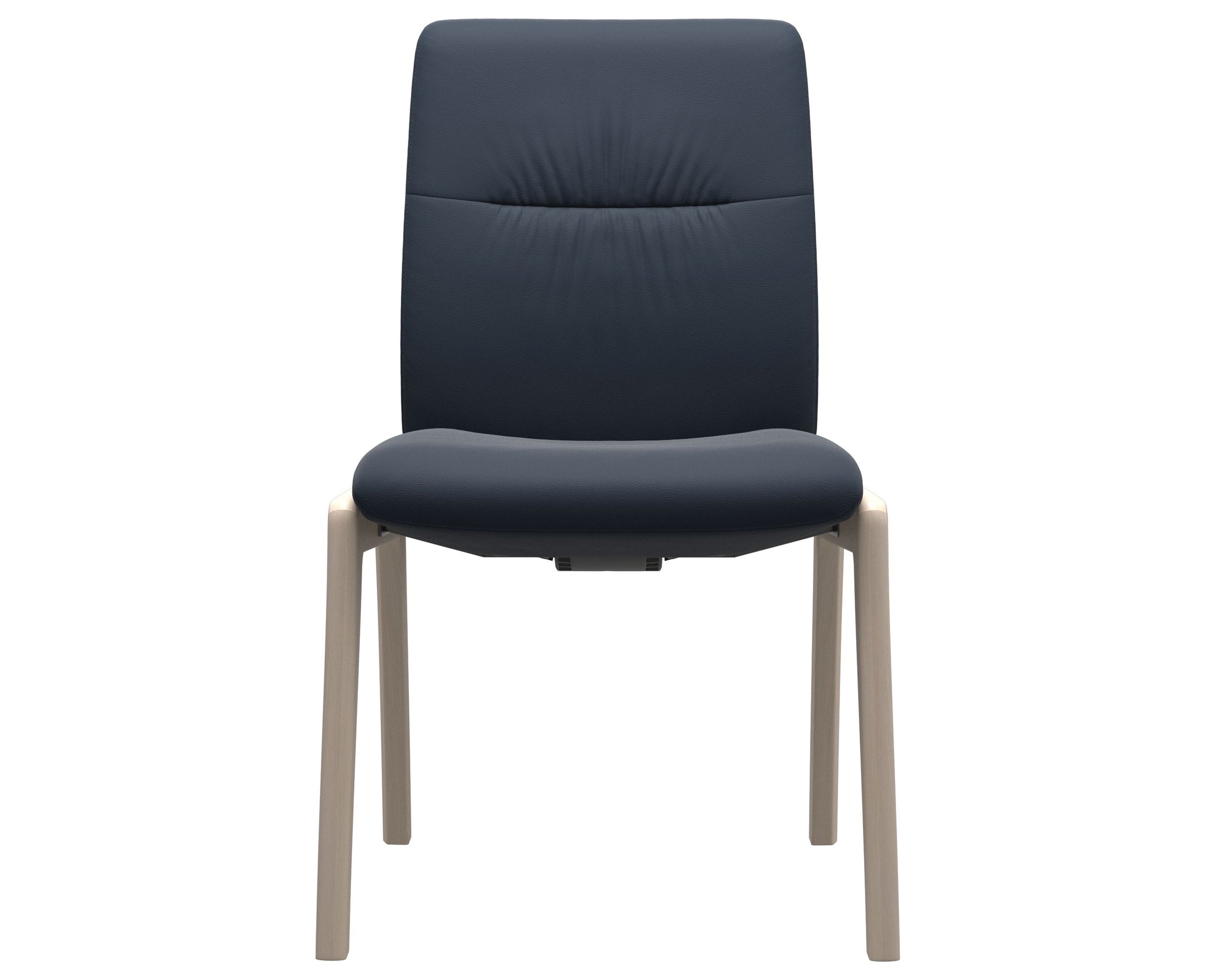 Paloma Leather Oxford Blue and Whitewash Base | Stressless Mint Low Back D100 Dining Chair | Valley Ridge Furniture