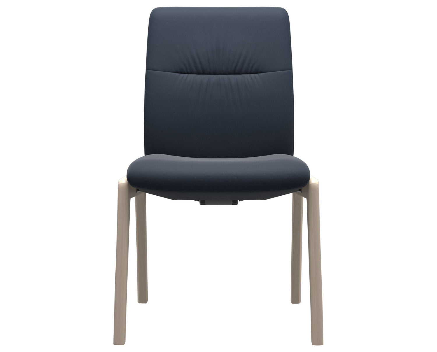 Paloma Leather Oxford Blue & Whitewash Base | Stressless Mint Low Back D100 Dining Chair | Valley Ridge Furniture