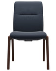 Paloma Leather Oxford Blue and Walnut Base | Stressless Mint Low Back D100 Dining Chair | Valley Ridge Furniture