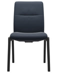 Paloma Leather Oxford Blue and Black Base | Stressless Mint Low Back D100 Dining Chair | Valley Ridge Furniture
