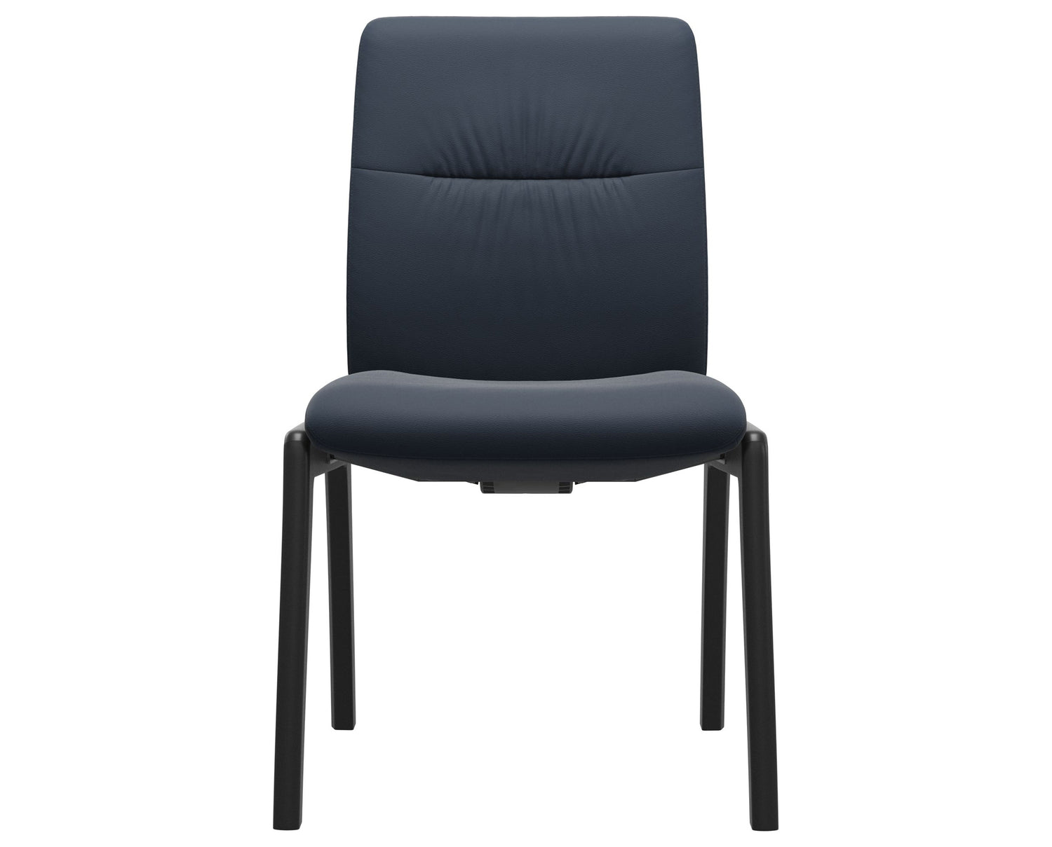 Paloma Leather Oxford Blue & Black Base | Stressless Mint Low Back D100 Dining Chair | Valley Ridge Furniture