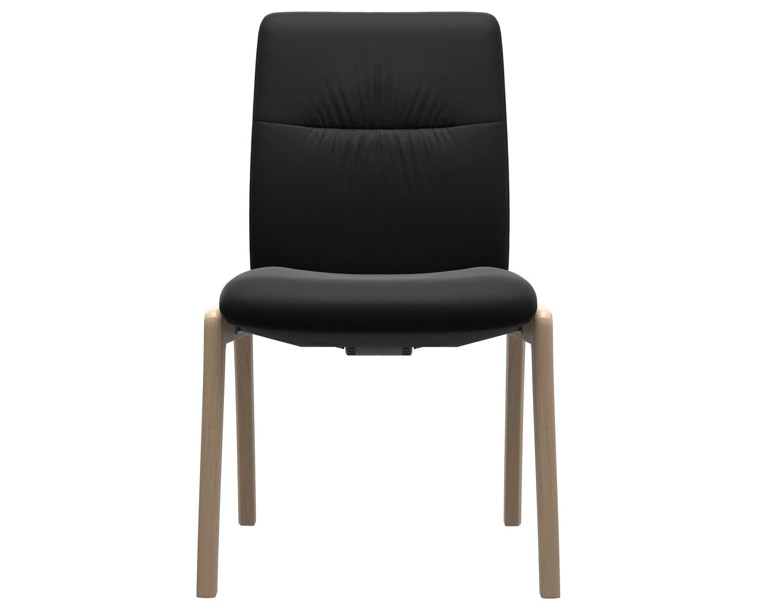Paloma Leather Black & Natural Base | Stressless Mint Low Back D100 Dining Chair | Valley Ridge Furniture