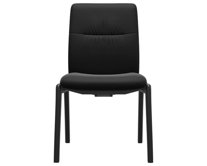 Paloma Leather Black & Black Base | Stressless Mint Low Back D100 Dining Chair | Valley Ridge Furniture