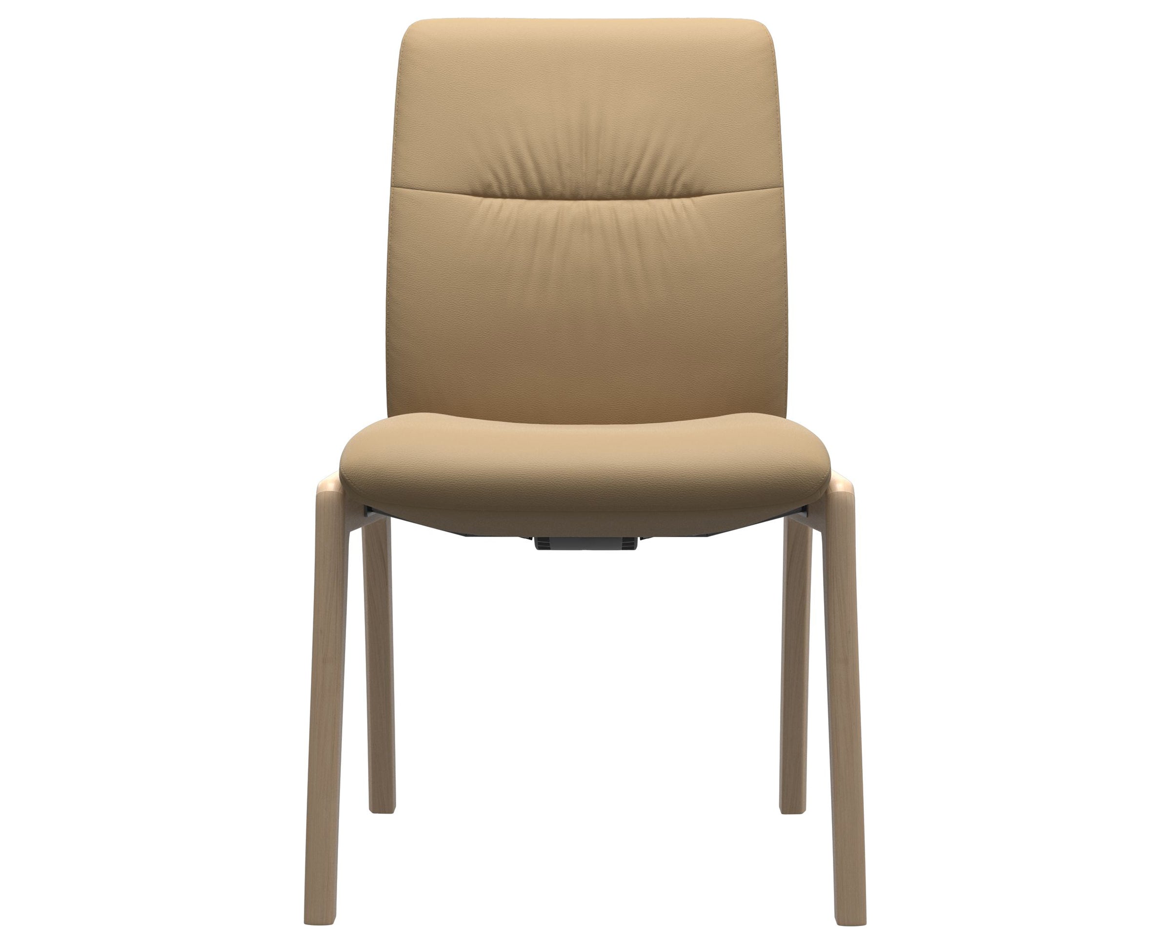 Paloma Leather Sand and Natural Base | Stressless Mint Low Back D100 Dining Chair | Valley Ridge Furniture