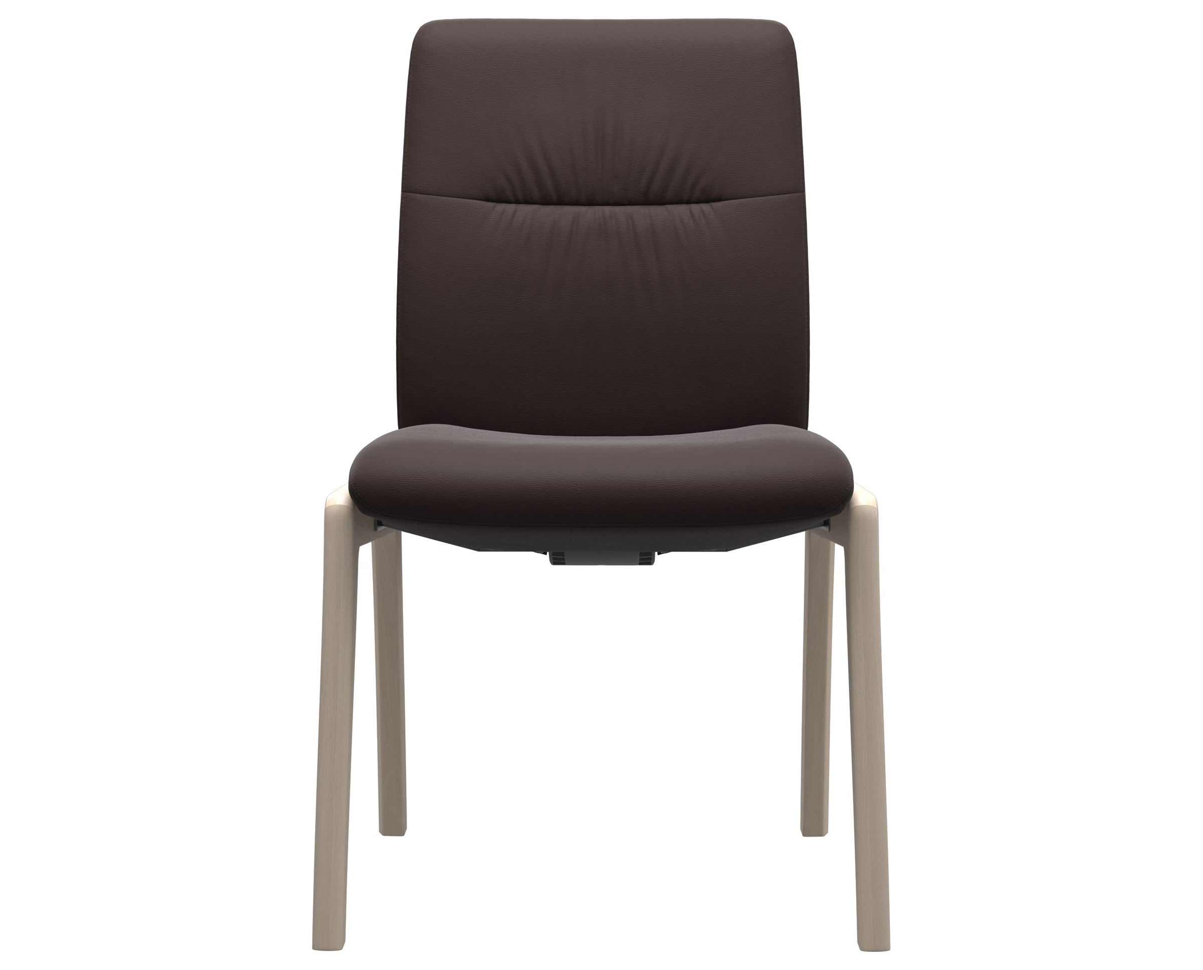 Paloma Leather Chocolate and Whitewash Base | Stressless Mint Low Back D100 Dining Chair | Valley Ridge Furniture