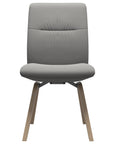 Paloma Leather Silver Grey and Natural Base | Stressless Mint Low Back D200 Dining Chair | Valley Ridge Furniture