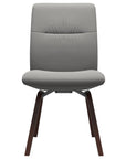 Paloma Leather Silver Grey and Walnut Base | Stressless Mint Low Back D200 Dining Chair | Valley Ridge Furniture