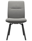 Paloma Leather Silver Grey and Black Base | Stressless Mint Low Back D200 Dining Chair | Valley Ridge Furniture