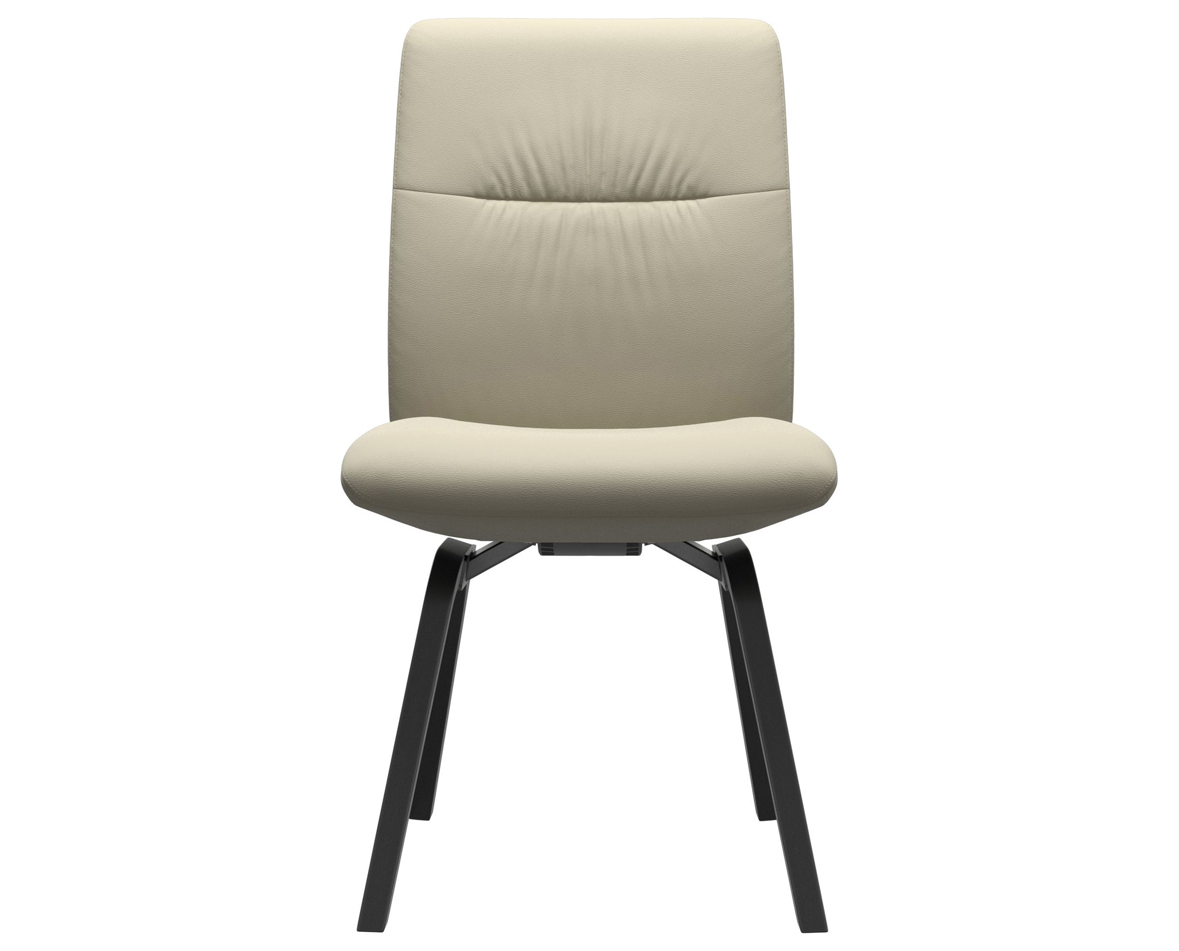 Paloma Leather Light Grey and Black Base | Stressless Mint Low Back D200 Dining Chair | Valley Ridge Furniture