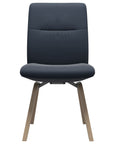 Paloma Leather Oxford Blue and Natural Base | Stressless Mint Low Back D200 Dining Chair | Valley Ridge Furniture