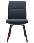Paloma Leather Oxford Blue and Walnut Base | Stressless Mint Low Back D200 Dining Chair | Valley Ridge Furniture
