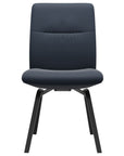 Paloma Leather Oxford Blue and Black Base | Stressless Mint Low Back D200 Dining Chair | Valley Ridge Furniture