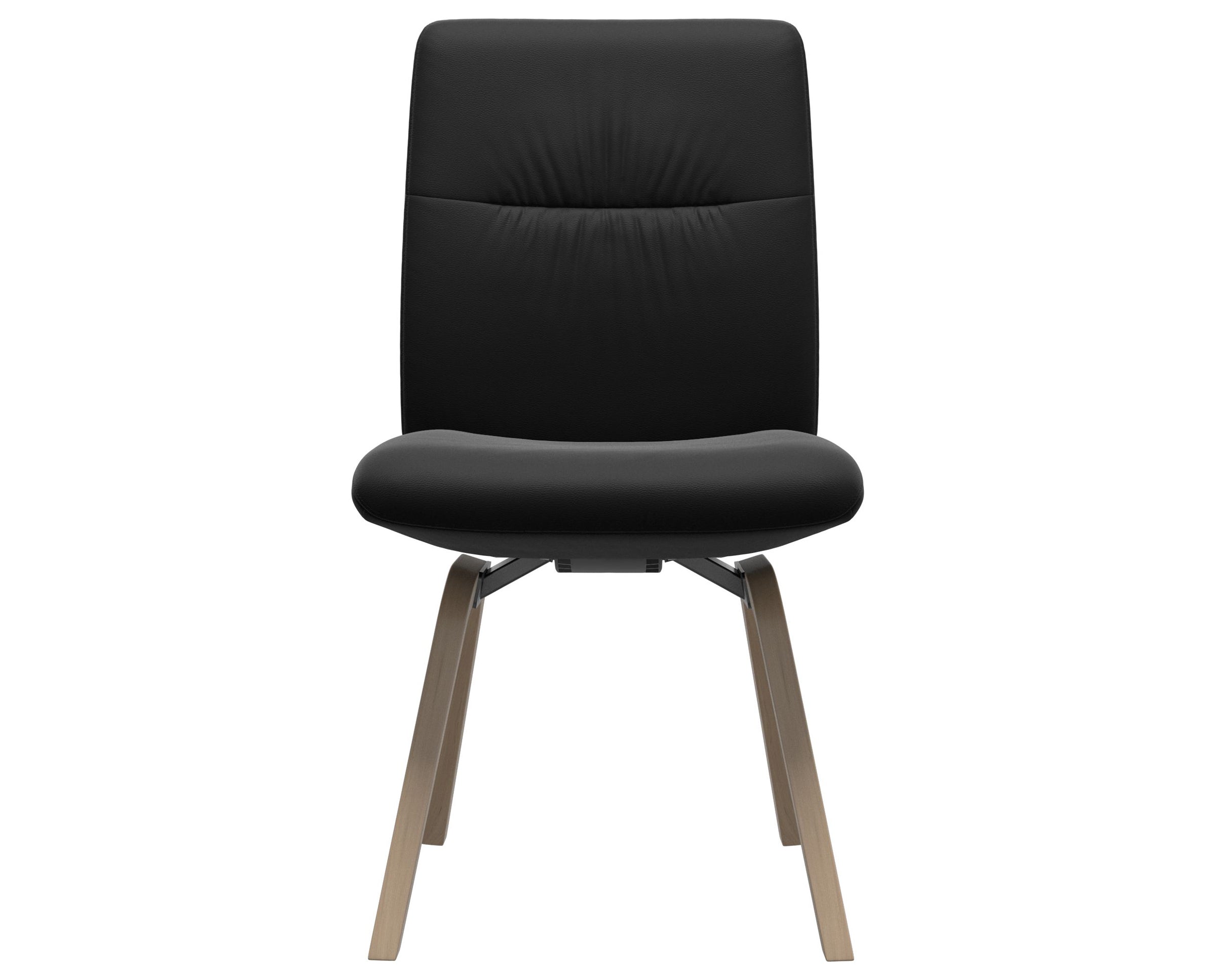 Paloma Leather Black and Natural Base | Stressless Mint Low Back D200 Dining Chair | Valley Ridge Furniture