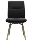 Paloma Leather Black and Natural Base | Stressless Mint Low Back D200 Dining Chair | Valley Ridge Furniture