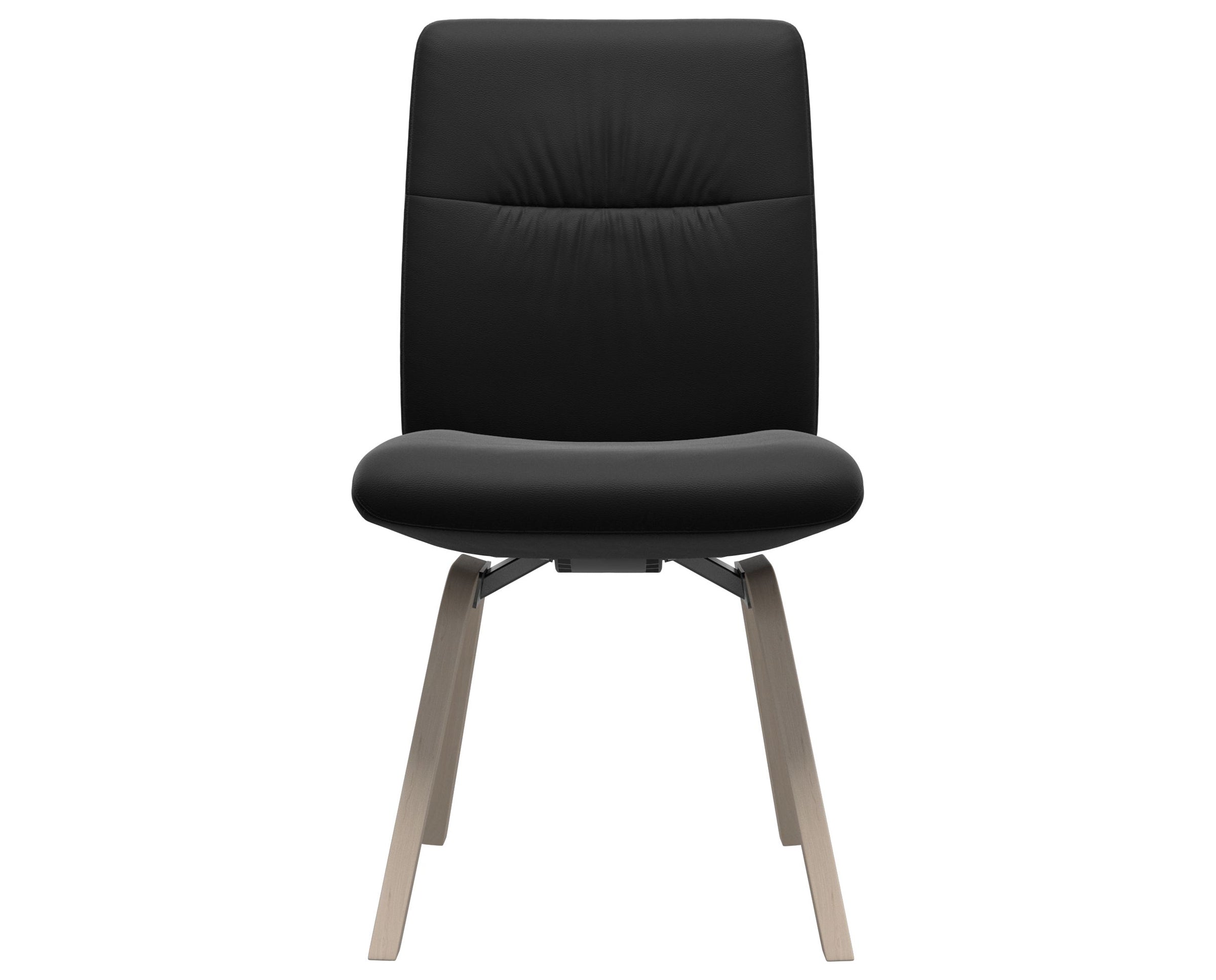 Paloma Leather Black and Whitewash Base | Stressless Mint Low Back D200 Dining Chair | Valley Ridge Furniture