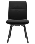 Paloma Leather Black and Black Base | Stressless Mint Low Back D200 Dining Chair | Valley Ridge Furniture